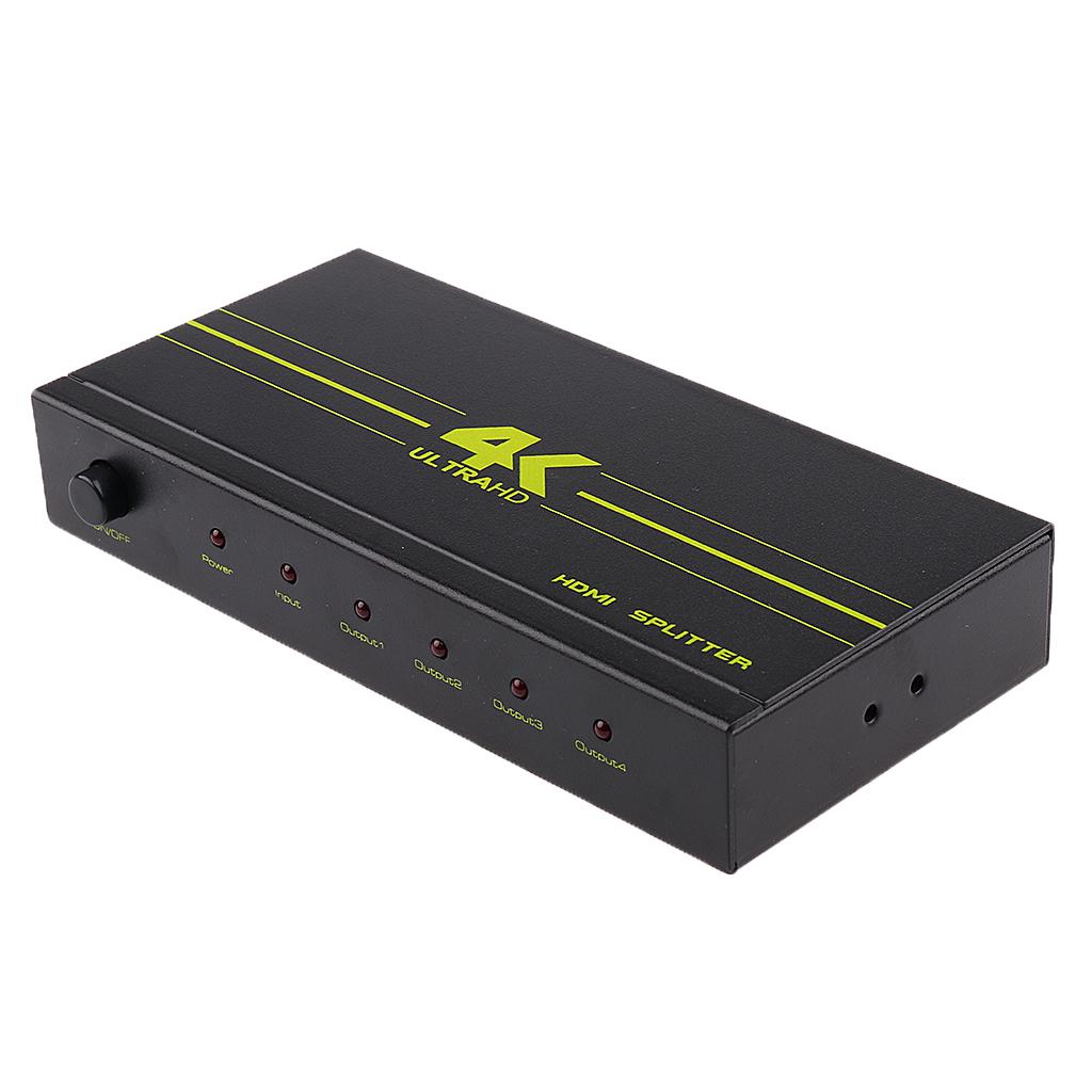 1 in 4 out HDMI Distribution Amplifier Distributor Splitter 3D HD 1080p US