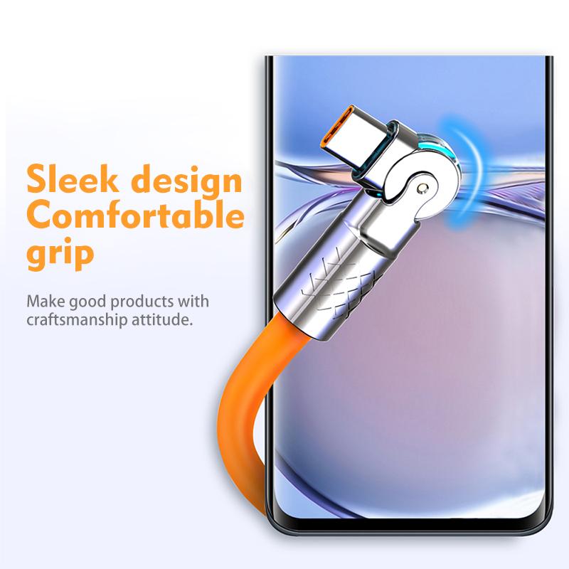 Dây cáp sạc nhanh 120W 6A bằng hợp kim kẽm và silicon cho iphone / type-c,hỗ trợ sạc nhanh ,chiều dài cáp 1-2m
