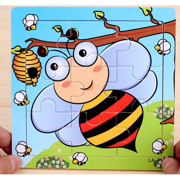 Đồ chơi tranh xếp hình 9 miếng puzzle - Đồ chơi giáo dục thông mình cho bé