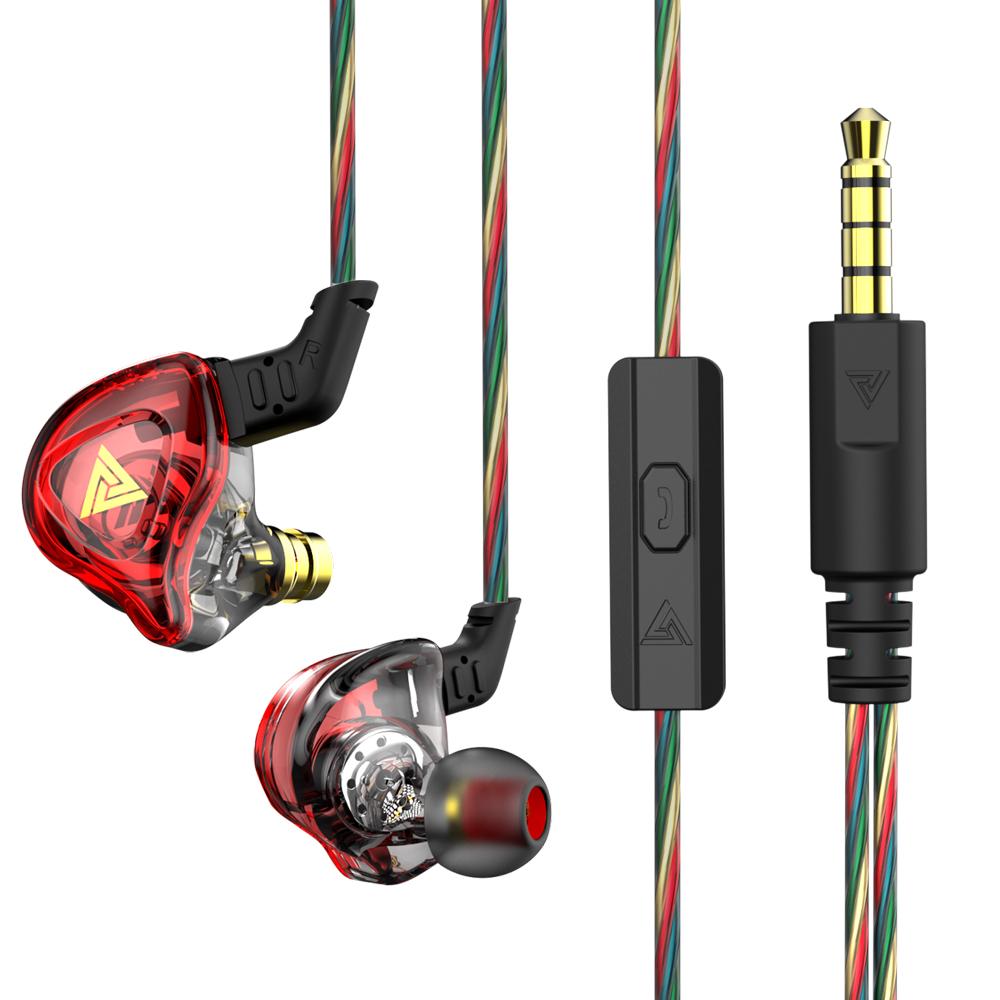 QKZ AK6 3.5mm tai nghe có dây Trình điều khiển đồng Stereo Hifi tai nghe Bass Earbuds Nhạc chạy tai nghe thể thao Trò chơi tai nghe