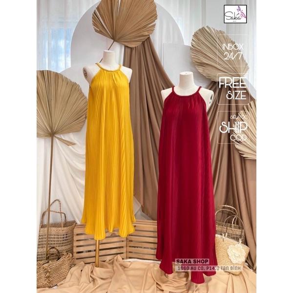 Đầm suông dập ly thiết kế vải đẹp , đầm suông cao cấp
