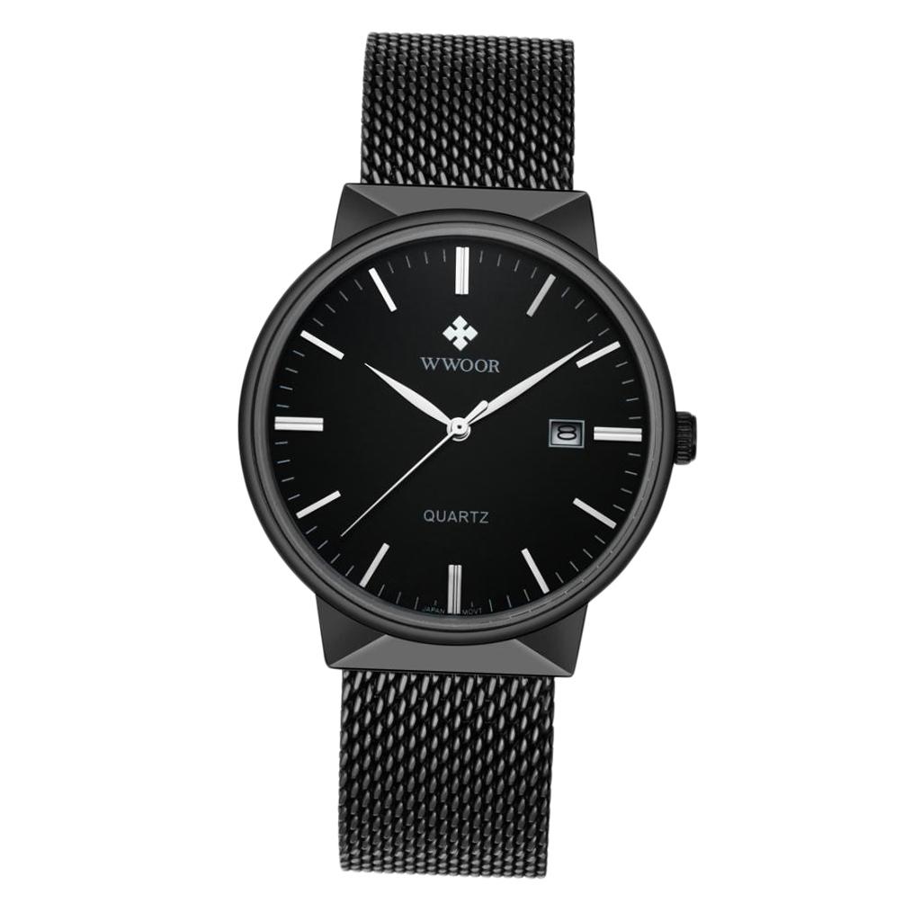 Men's Quartz Watch Casual Business Dress Wristwatch Waterproof 3ATM - Metal Mesh Strap Watch for Boys Gifts