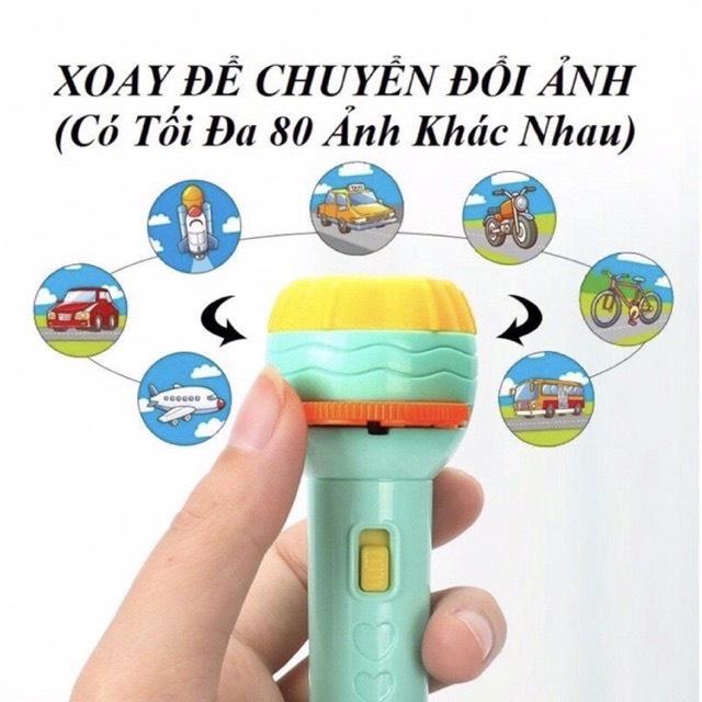Đèn Pin Chiếu Hình Gồm 80 Hình Sắc Nét Đáng Yêu Cho Bé Munkids Vui Chơi Và Học Hỏi
