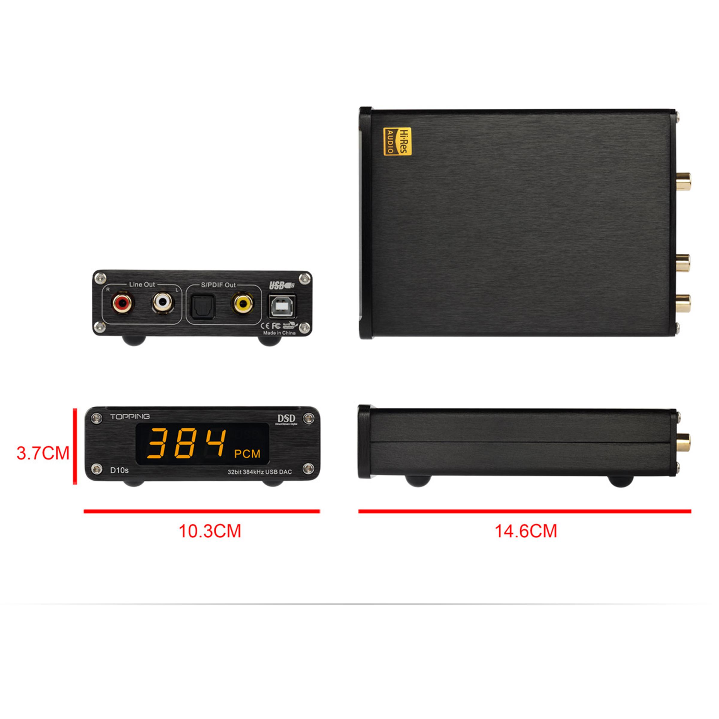 Topping D10S USB DAC XMOS XU208 ES9038Q2M PCM384KHZ DSD256 Bộ giải mã Hifi Audio