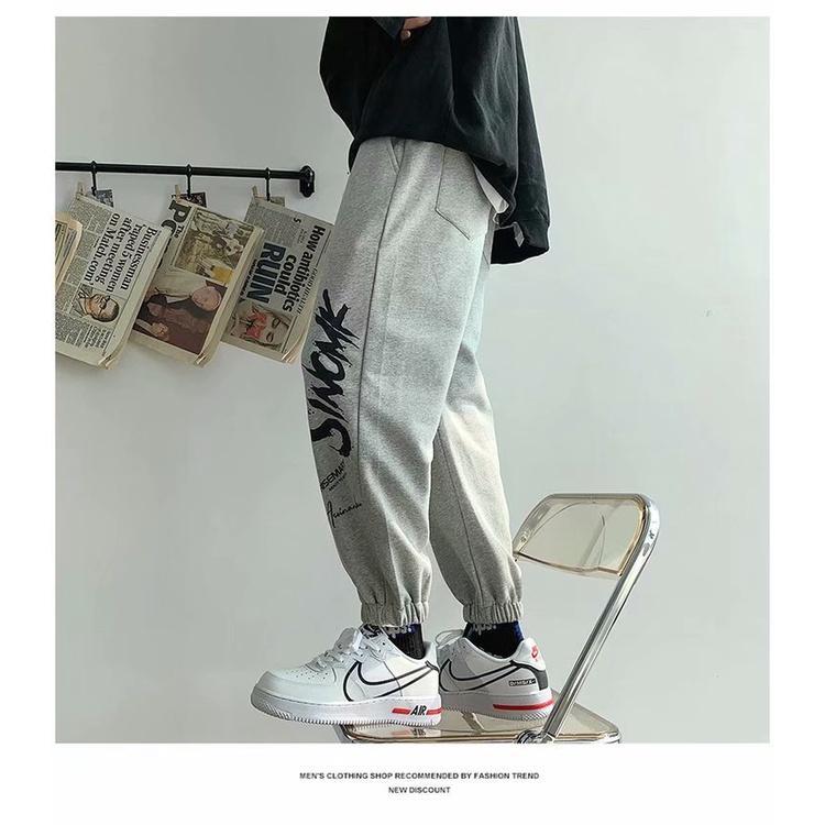 Quần thể thao ống rộng họa tiết graffiti phong cách hip hop thời trang xuân thu tùy chọn màu sắc cho nam size M-8XL