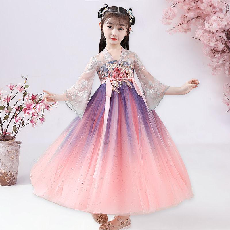 CHENGRUI Cô gái Hán phục nữ nhi cổ trang váy nàng tiên váy váy công chúa váy Trung Quốc phong cách siêu tiên mùa hè váy mùa hè