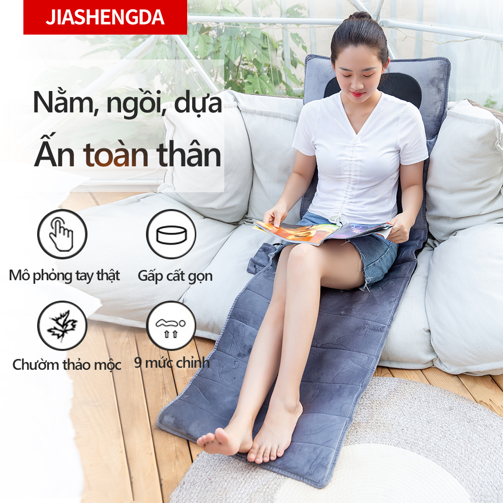 Đệm massage đa năng - Nệm Massage Toàn Thân - Đệm massage máy mát xa thông minh có thể nằm ngồi tựa lưng có chườm nóng