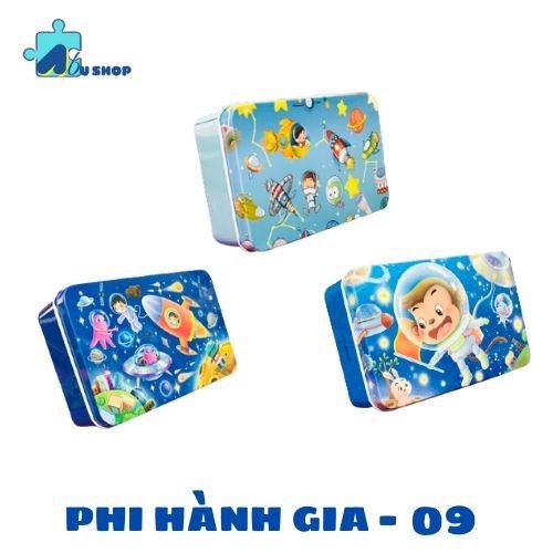 Đồ chơi GHÉP HÌNH 60 MẢNH HỘP SẮT thông minh cho bé - Đồ chơi xếp hình cho bé trai bé gái trí tuệ