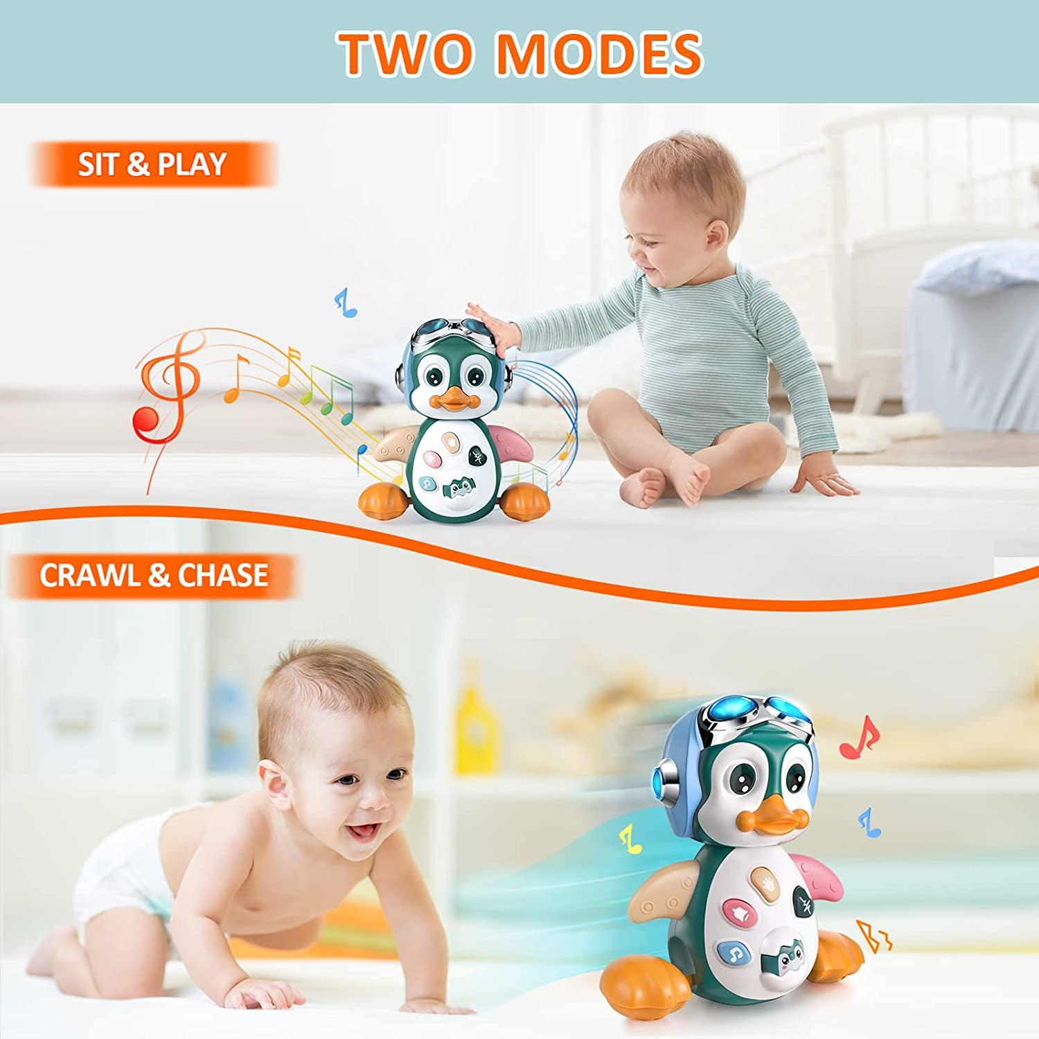 Đồ chơi âm nhạc em bé từ 1 năm quà tặng cho bé gái, Crawling Music Đồ chơi đồ chơi Baby từ 10 12 18 tháng với ánh sáng / âm thanh, học đồ chơi cho trẻ em từ 12 tháng