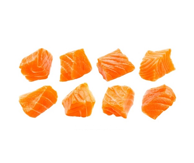 HCM - Cá hồi nhập khẩu cắt thỏi 1 kg/ Salmon Cut Cubes