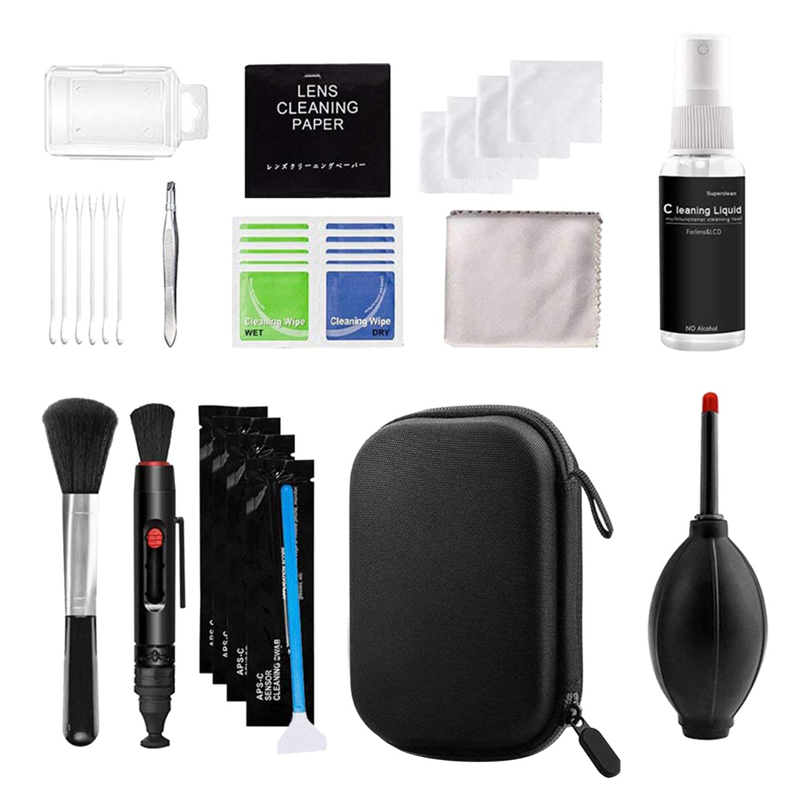 Camera Cleaning Kit for DSLR Cameras + Swabs + Brush + APS-C Cleaning Swabs