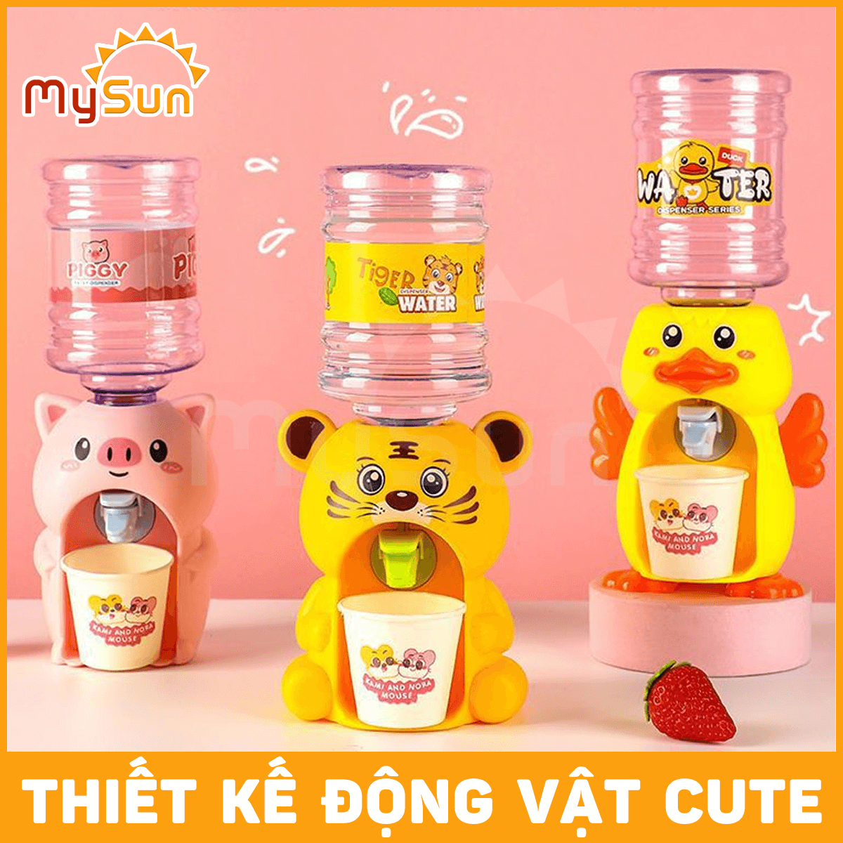 Đồ chơi bình nước mini cho bé cute dễ thương bằng nhựa giá rẻ MySun