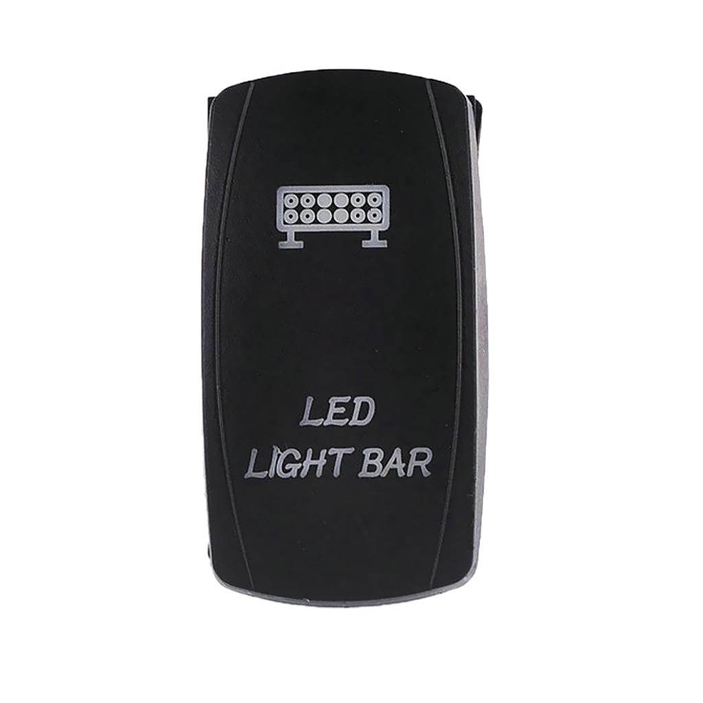 5-PIN Light Bar Rocker Switch Push Button Control Overload Protection