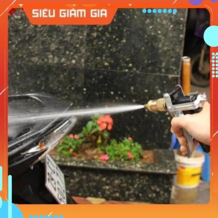 Bộ vòi xịt tăng áp 3 lần rửa xe tưới cây điều chỉnh mức nước tiết kiệm nước đa năng 206400