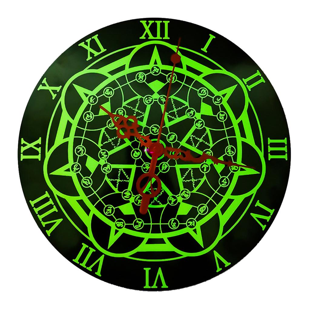 Luminous Wall Clock - 12'' Non-Ticking Silent Clock with Night Light - Large Decorative Wall Clock for Kitchen Office Bedroom