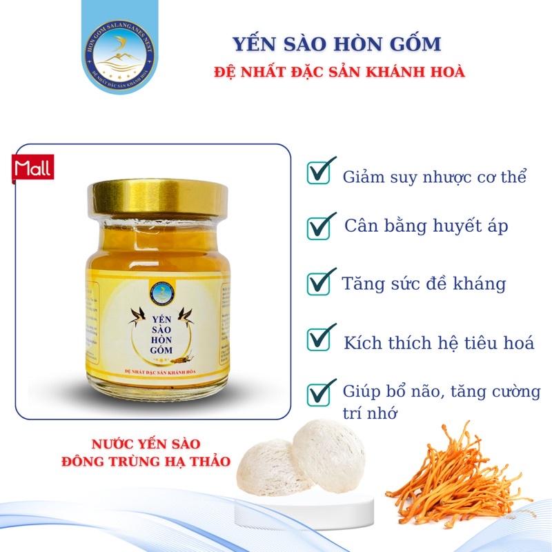 [HỘP 1 LỌ 70 ML] Nước Yến Sào Đông Trùng Hạ Thảo - Yến Sào Hòn Gốm Chính Hiệu Khánh Hoà - H G SALANGANES NEST