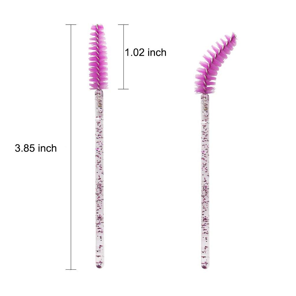 200-pack Eyelash Brush Disposable Mascara Wands Crystal Applicators