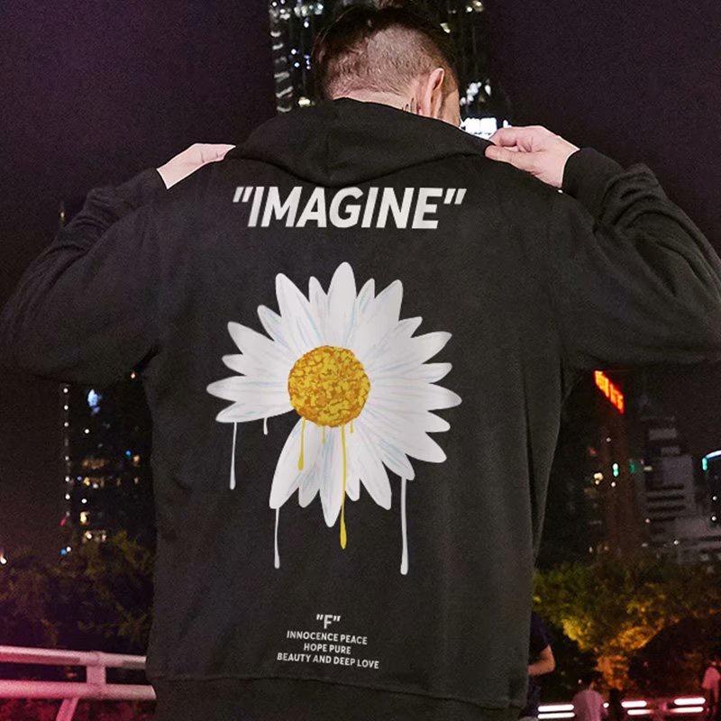 Áo Hoodie In Hình Hoa Cúc thời Trang Cho Cặp Đôi