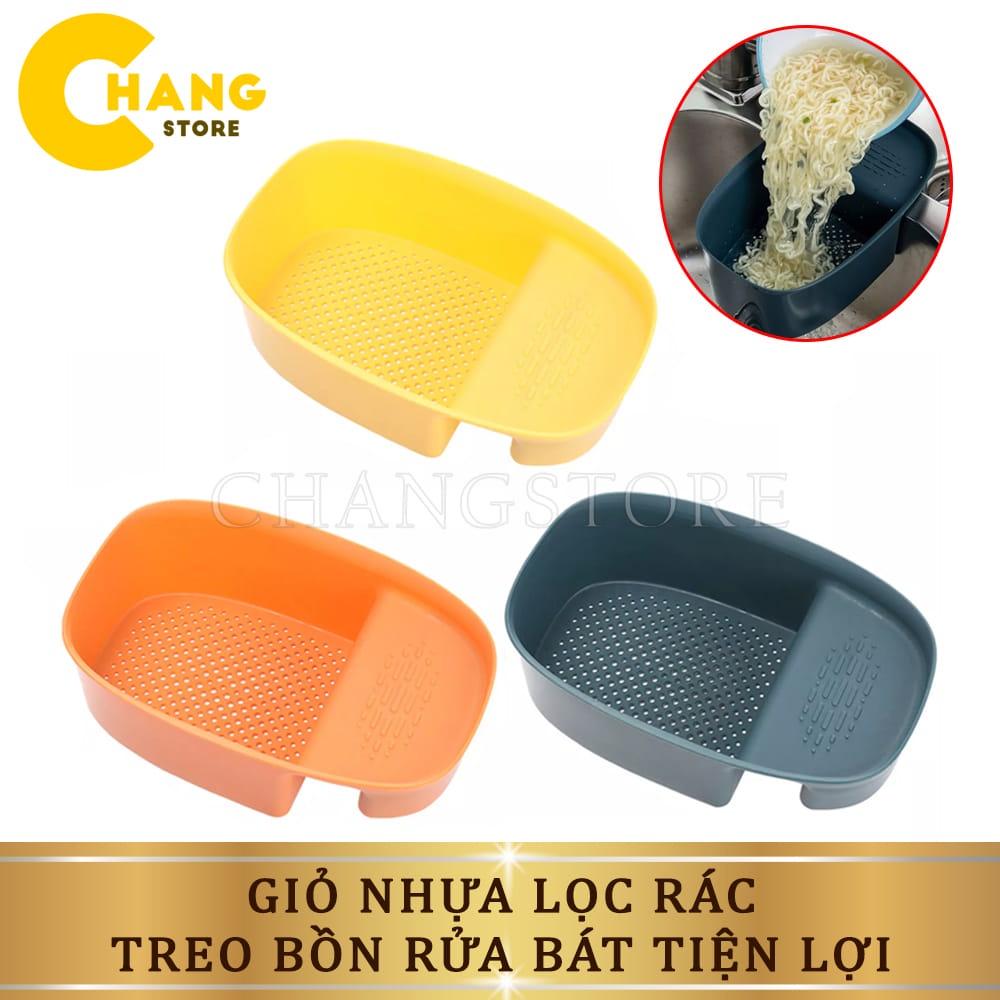 Giỏ Nhựa Lọc Rác Treo Bồn Rửa, Giá Bằng Nhựa Thoát Nước Lọc Bã Thức Ăn Tiện Lợi