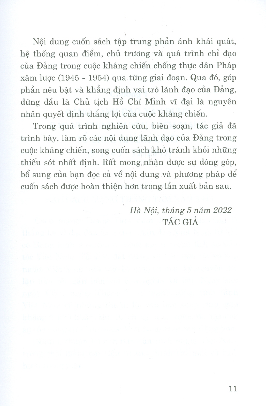 ĐẢNG CỘNG SẢN VIỆT NAM Lãnh Đạo Kháng Chiến Chống Thực Dân Pháp Xâm Lược (1945 - 1954) (Sách chuyên khảo)