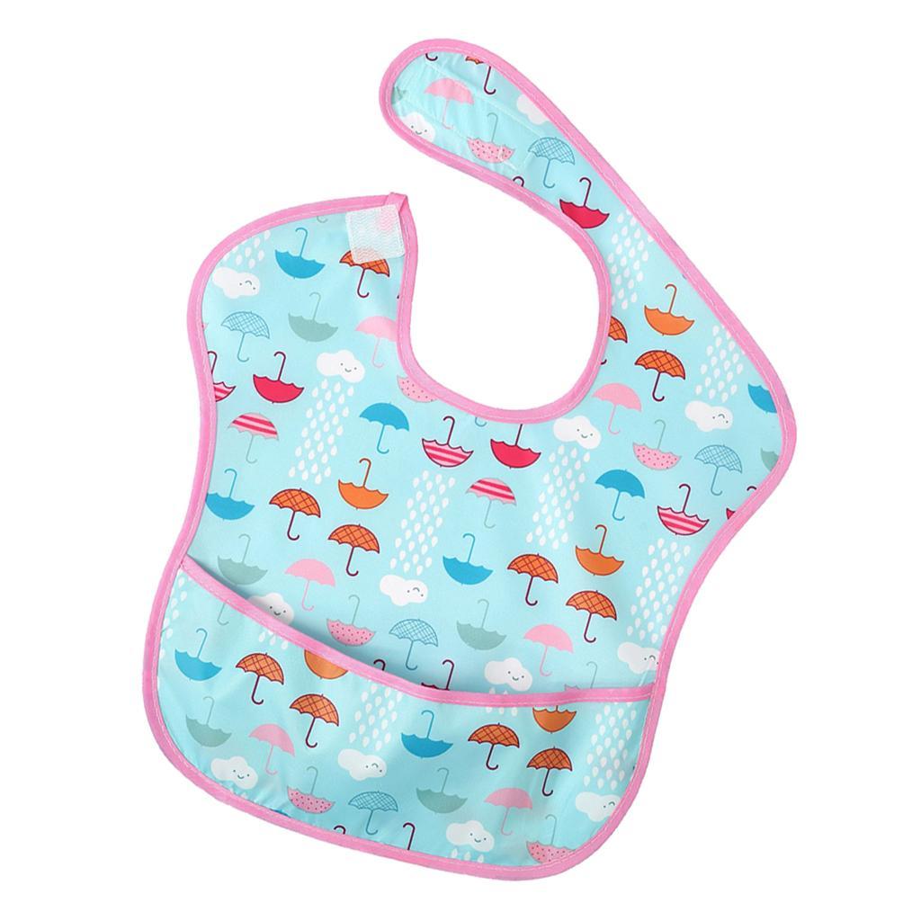 2-3pack Drooling Teething Waterproof Feeding Bib for Baby Toddlers Umbrella