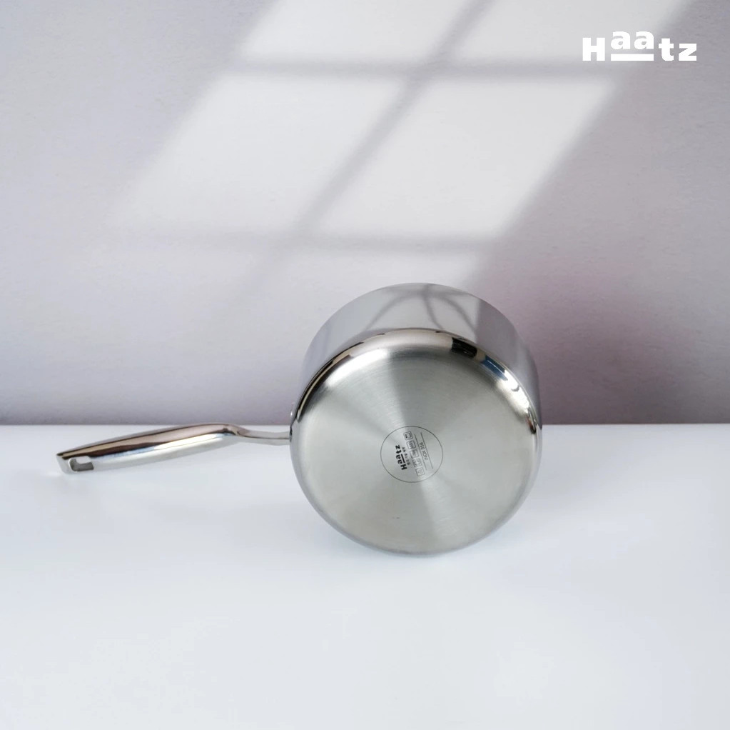 Quánh Inox316 Đúc Đáy Liền 3 Lớp Haatz CIC1250 Size 18cm - Hàng Chính Hãng Bảo Hành 5 Năm