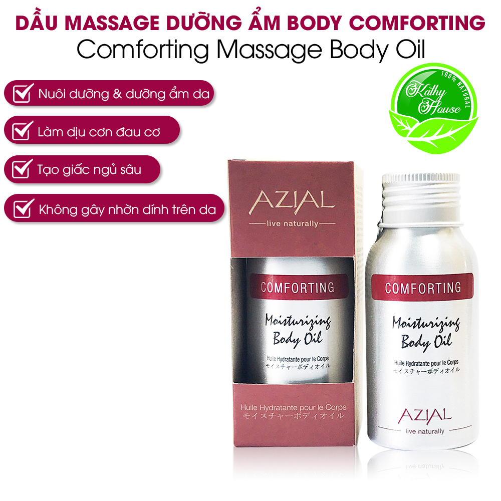 Tinh dầu Massage Body AZIAL Comforting Moisturizing Body Oil, dưỡng ẩm, giảm nhức mỏi, tạo giấc ngủ sâu, chai 50ml