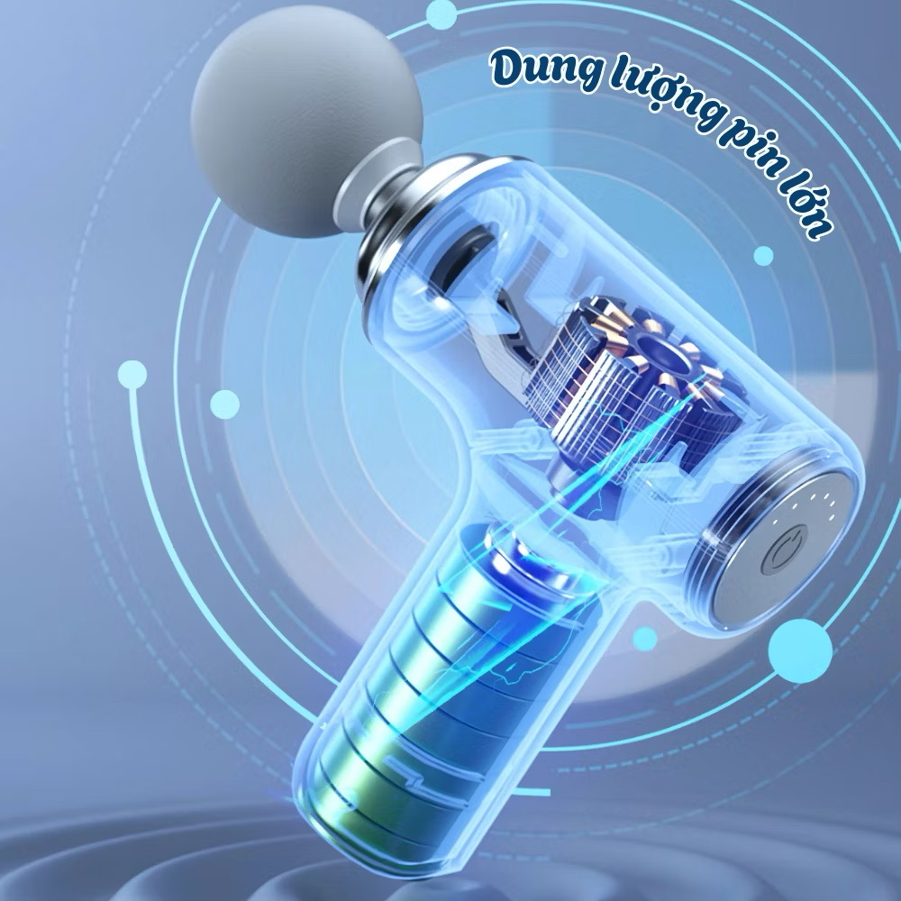Máy Massage Cầm Tay Mini Cao Cấp - Công Nghệ AI Cảm Biến Lực Nhấn Giúp Giảm Đau Mỏi, Giãn Cơ Sau Tập Luyện
