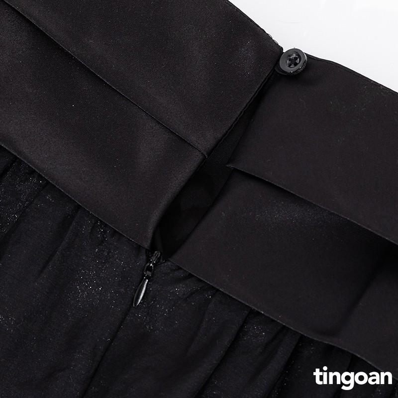 Váy hai dây phối bóng kính đen tingoan MYSTERY OF LOVE DRESS/BL