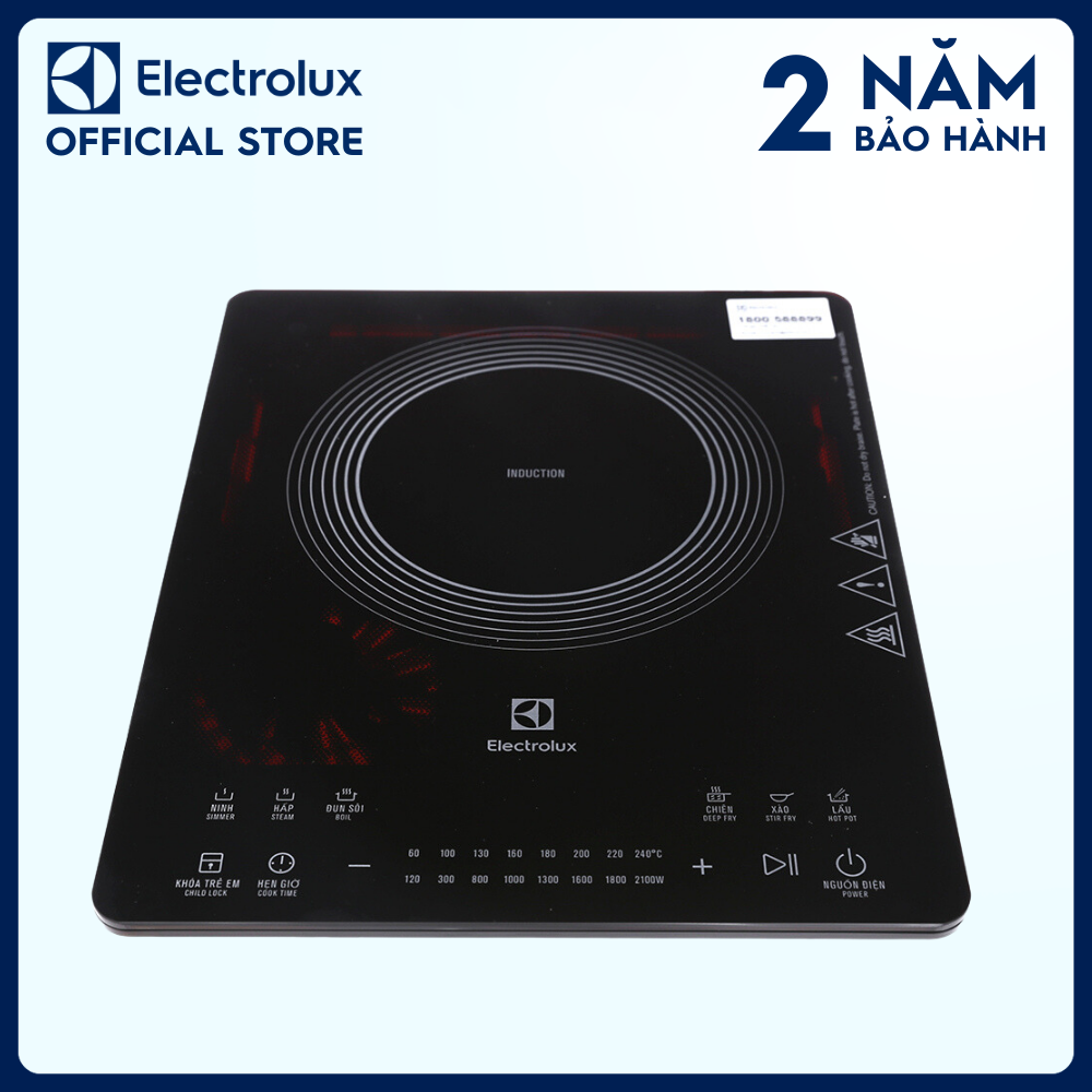 [Tặng Nồi, Vỉ hấp] Bếp từ đơn Electrolux ETD42SKR 29cm 8 mức công suât và 6 chương trình nấu cài đặt sẵn [Hàng chính hãng]