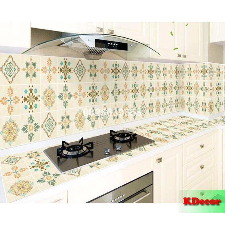 3 mét Decal dán bếp, giấy dán bếp tráng nhôm chịu nhiệt khổ 60cm