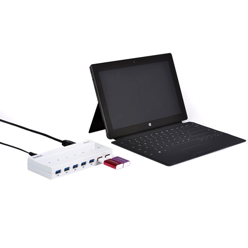 Phích cắm và chạy Hot-Swap Orico 7 cổng USB3.0 HUB SuperSpeed ​​5Gbps cho PC Macbook