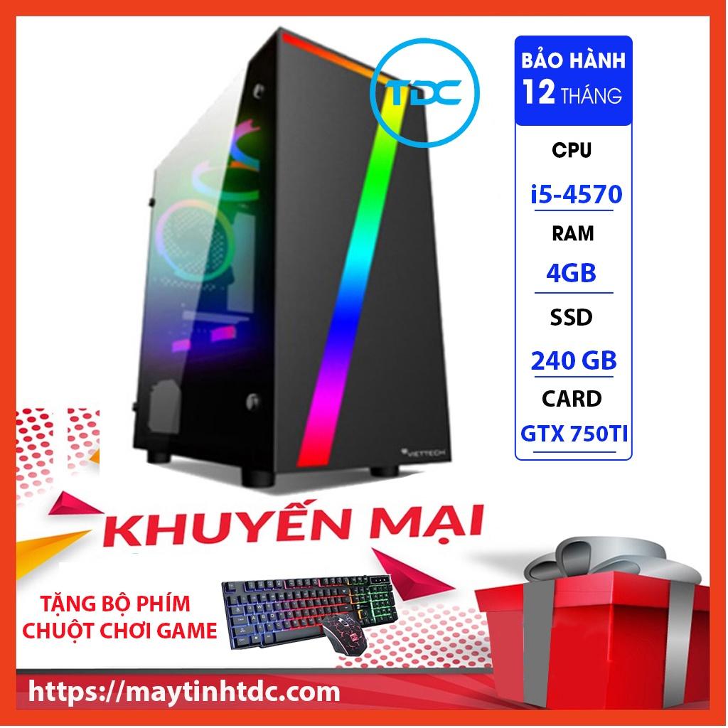 MAX PC GAMING X7 CPU Core i5 4570 Ram 4GB SSD 240GB GTX 750TI Chơi PUBG,LOL,CF,Fifa4,Đế chế Tặng Bàn Phím Chuột Game