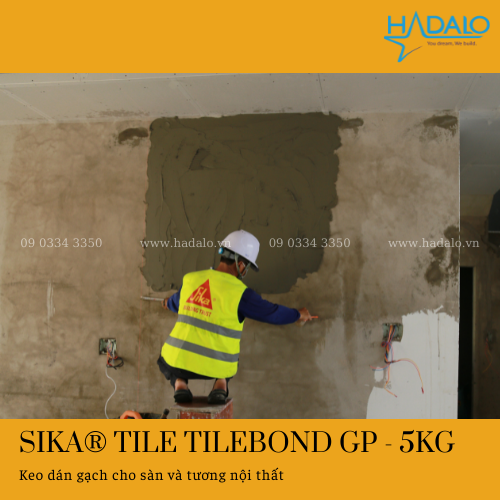 Keo dán gạch Sika Tilebond GP – Keo dán gạch ceramic, gạch đồng chất, khu vực nội thất – 5kg