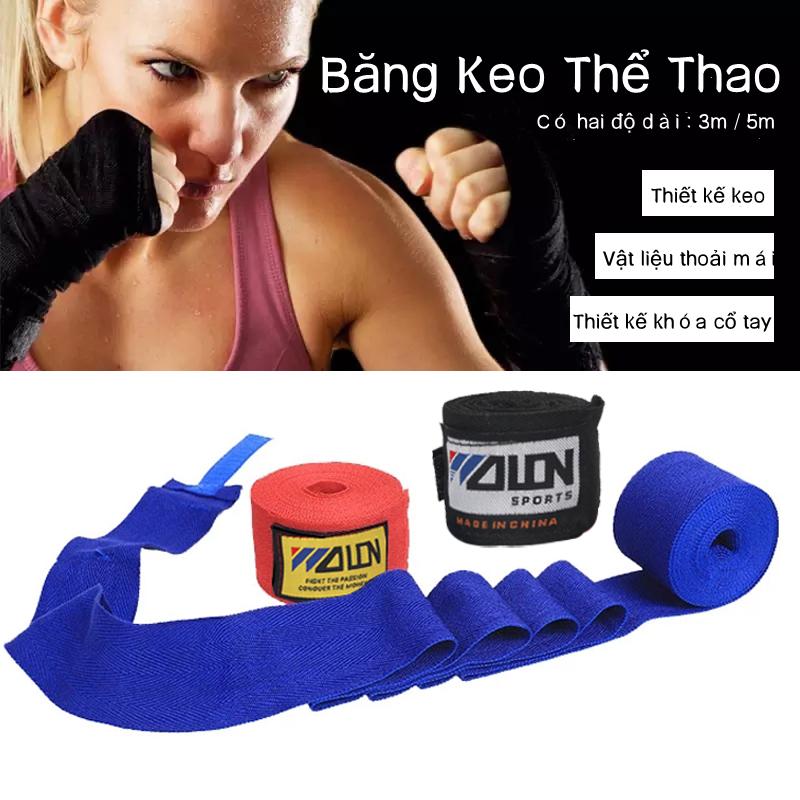 (1 cặp 2 tay )Băng Đa Boxing Co Dản Cuốn Tay,Băng Quấn Tay Đấm Bốc Võ Thuật,Dây quấn tay cao cấp 3m 5m