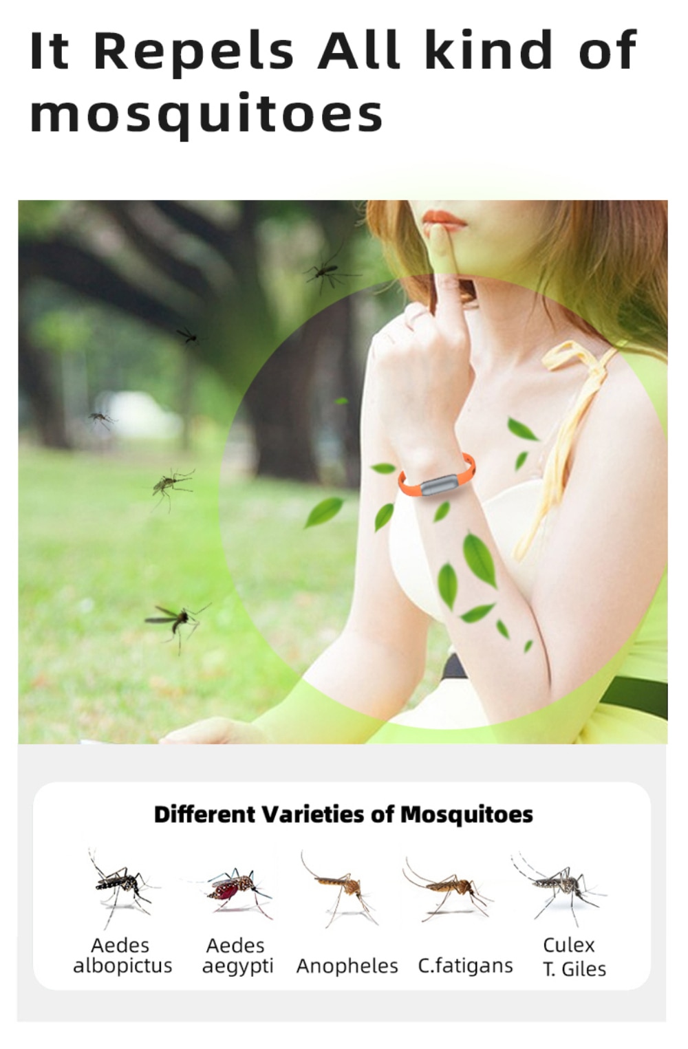 Vòng Đeo Tay Chống Muỗi Hiệu Quả Hương Liệu Thiên Nhiên ESSENTIAL OIL HerbalCare X10