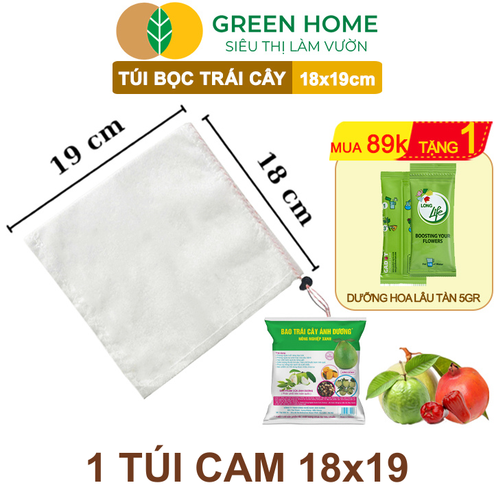 Túi Bọc Hoa Quả GreenHome, Ổi Bưởi Xoài Na Mướp (Có Nút Cài), Sử Dụng 3-5 Năm, Nhiều Kích Thước
