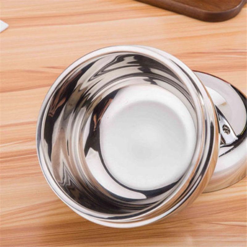 Phích 2 lớp bento hộp thép không gỉ hai lớp lưu trữ thực phẩm tròn