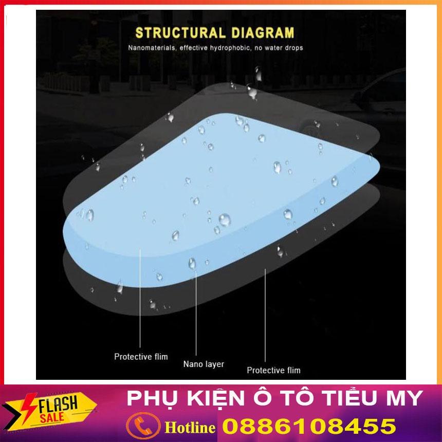 Bộ 4 miếng dán chống đọng nước kính hông và gương chiếu hậu ô tô, xe hơi cao cấp