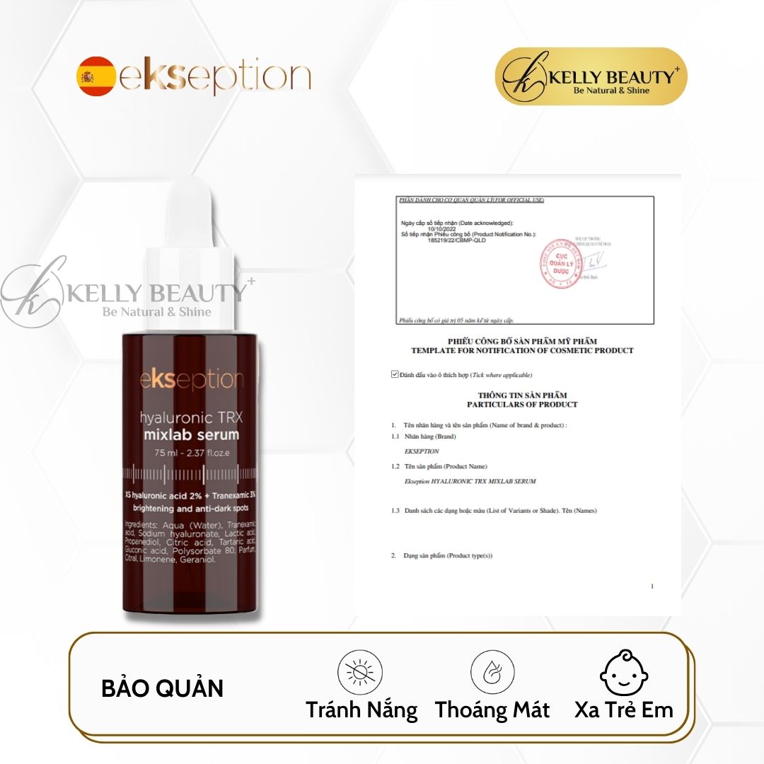 Tinh Chất Sáng Da Mờ Sạm Nám ekseption Hyaluronic TRX mixlab serum | Kelly Beauty
