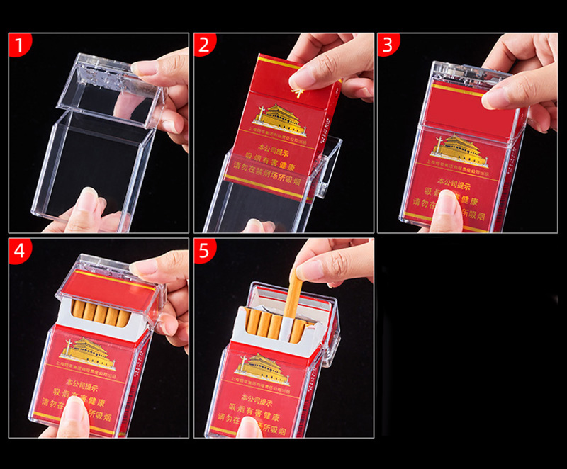 Hộp Đựng Thuốc 20 Điếu Lớn Ngắn Trong Suốt