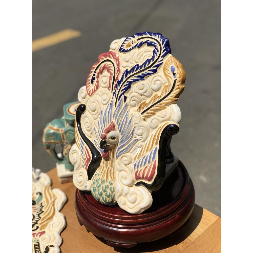 BỘ TRANG TRÍ TREO TƯỜNG RỒNG PHỤNG GỐM SỨ THỦ CÔNG NAM BỘ