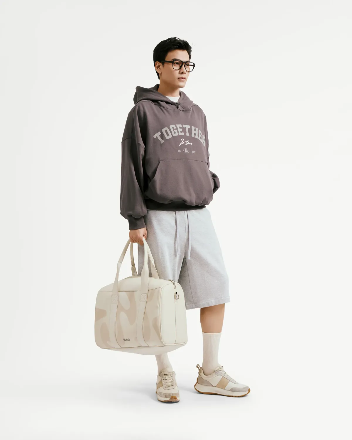 Áo hoodie nam vải nỉ Form Boxy - ROUTINE 10F25HOD001