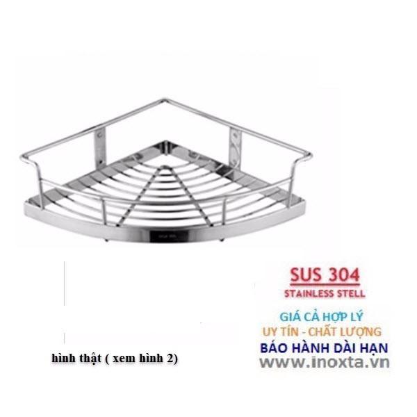 Kệ góc inox 304 1 tầng, kệ góc phòng tắm KG1T