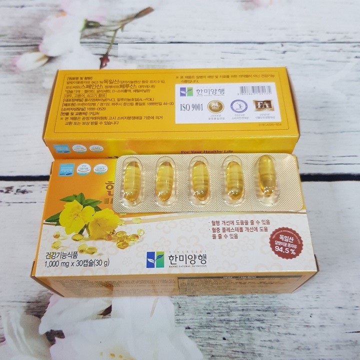 Viên uống nội tiết tố hoa anh thảo hàn quốc 100mg x 30 viên [Hanmi Gamma Linolenic Acid]