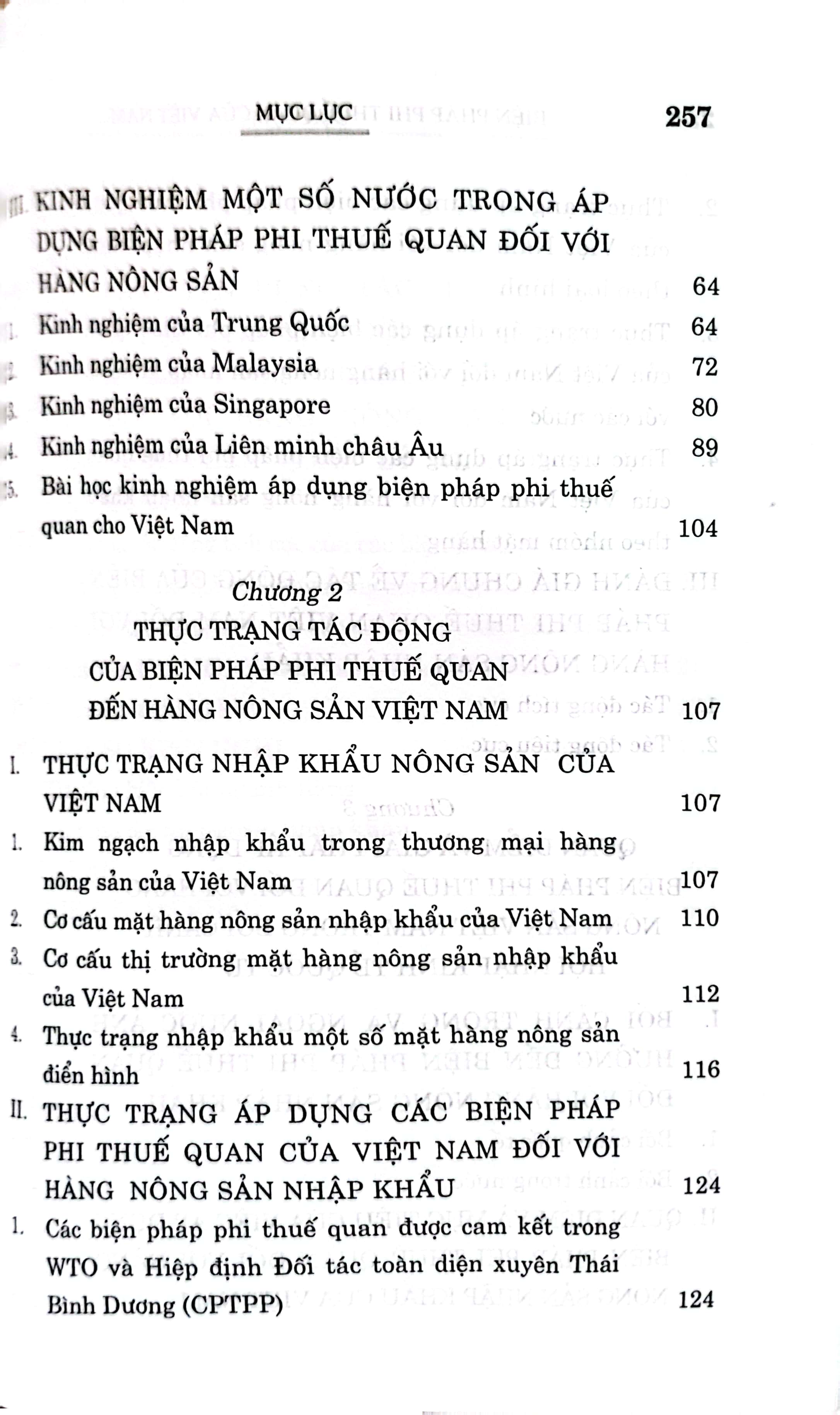 Biện pháp phi thuế quan của Việt nam đối với hàng nông sản nhập khẩu