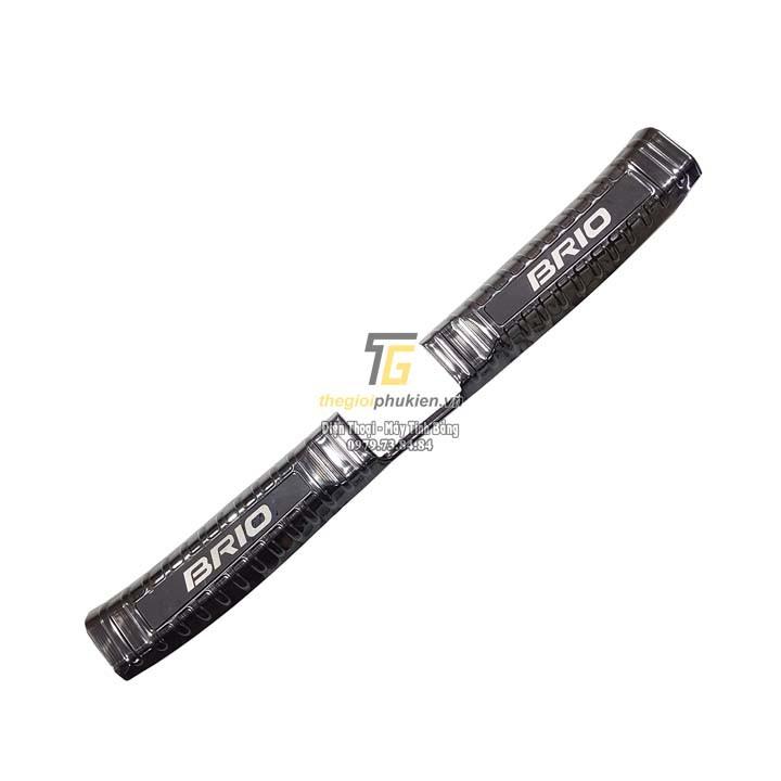 COMBO Nẹp bước chân và ốp chống trầy cốp Honda Brio vân Titan