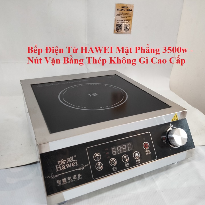 Bếp Điện Từ Mặt Phẳng - Nút Vặn 3500 W Bằng Thép Không Gỉ Cao Cấp