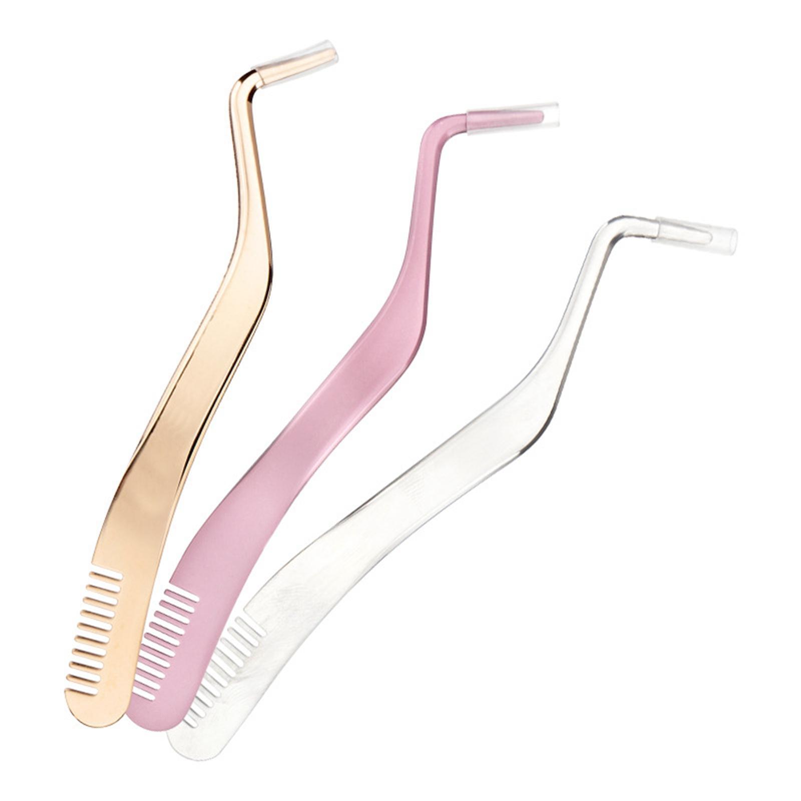 Professional 2 in 1 Curved Lashes Eyelash Tweezers, False Eyelash Tool for home Salon