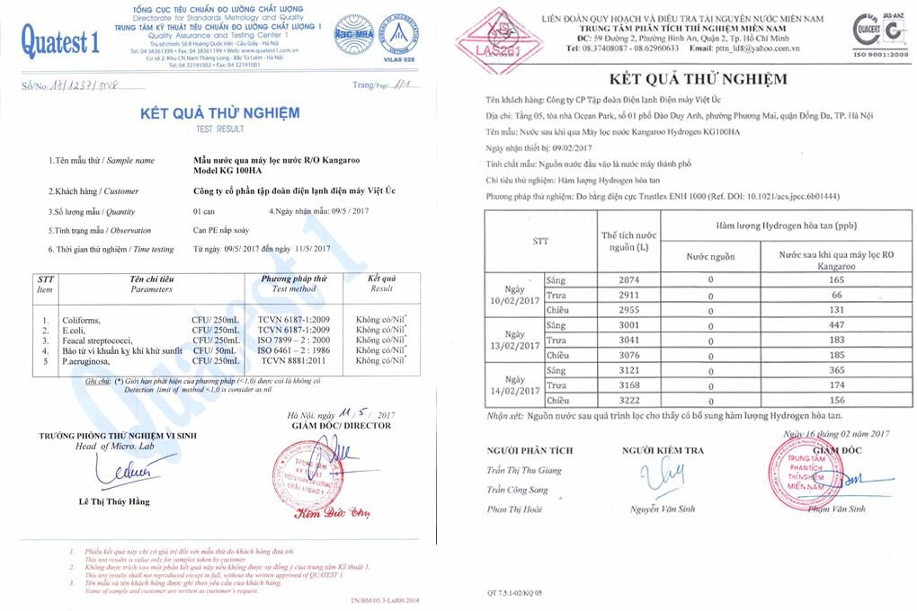 Máy lọc nước R.O Hydrogen Kangaroo VTU KG100HA 9 lõi - Hàng chính hãng - Giao hàng toàn quốc